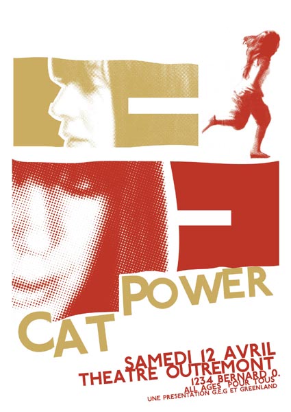cat power show poster. note the unicorns are not billed for this performance